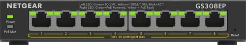 Switch Netgear GS308EP-100PES 8x 1Gb 62 W PoE+