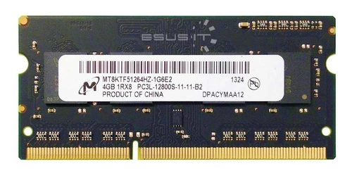 Memory RAM 1x 4GB Micron SO-DIMM DDR3 1600MHz PC3-12800 | MT8KTF51264HZ-1G6