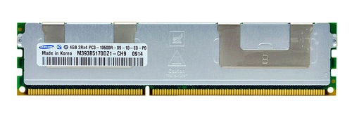 Memory RAM 1x 4GB Samsung ECC REGISTERED DDR3 1333MHz PC3-10600 RDIMM | M393B5170DZ1-CH9