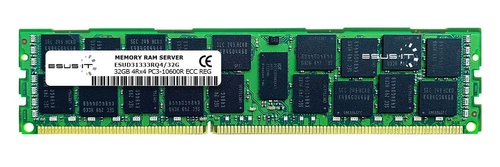 Memory RAM 1x 32GB ESUS IT ECC REGISTERED DDR3 4Rx4 1333MHz PC3-10600 RDIMM | ESUD31333RQ4/32G