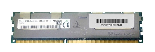 Memory RAM 1x 32GB Hynix ECC REGISTERED DDR3 1600MHz PC3-12800 RDIMM | HMT84GR7BMR4A-PB