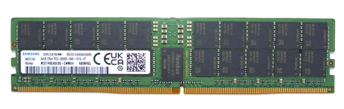 Memory RAM 1x 64GB Samsung ECC REGISTERED DDR5 2Rx4 5600MHz PC5-44800 RDIMM | M321R8GA0EB0-CWM