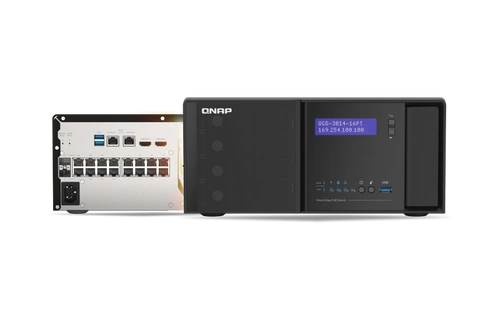 Switch QNAP QGD-3014-16PT-8G 14x 1Gb 2x RJ-45/SFP+ 140 W PoE+
