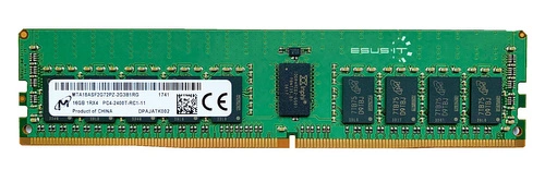 Memory RAM 1x 16GB Micron ECC REGISTERED DDR4 1Rx4 2400MHz PC4-19200 RDIMM | MTA18ASF2G72PZ-2G3