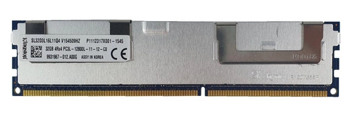 Memory RAM 1x 32GB Kingston ECC LOAD REDUCED DDR3 4Rx4 1600MHz PC3-14900 LRDIMM | SL32D3L16L11Q4