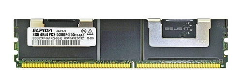 Memory RAM 1x 8GB ELPIDA ECC FULLY BUFFERED DDR2 667MHz PC2-5300 FBDIMM | EBE82FF4A1RQ-6E-E