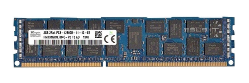 Memory RAM 1x 8GB Hynix ECC REGISTERED DDR3 2Rx4 1600MHz PC3-12800 RDIMM | HMT31GR7EFR4C-PB