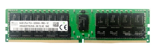 Memory RAM 1x 64GB Hynix ECC REGISTERED DDR4 2Rx4 3200MHz PC4-25600 RDIMM | HMAA8GR7MJR4N-XN