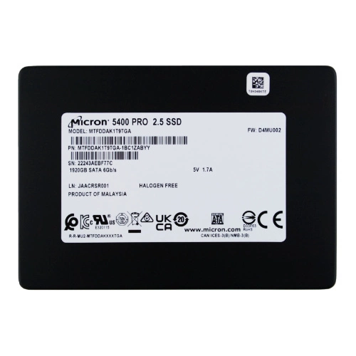 SSD disk Micron 5400 PRO 1.92TB 2.5'' SATA 6Gb/s TLC 3D-NAND | MTFDDAK1T9TGA-1BC1ZABYYR