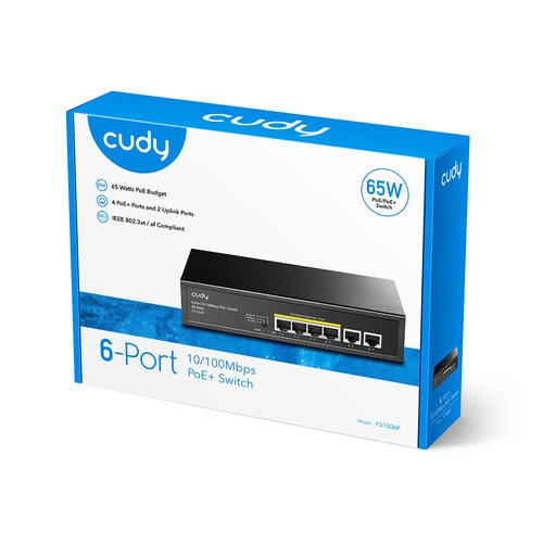 Switch Cudy FS1006P 6x 100Mb 60 W PoE+