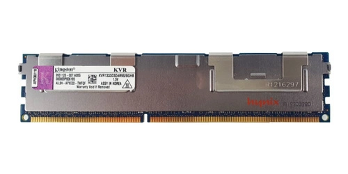 Memory RAM 1x 8GB Kingston ECC REGISTERED DDR3  1333MHz PC3-10600 RDIMM | KVR1333D3D4R9S/8GHB