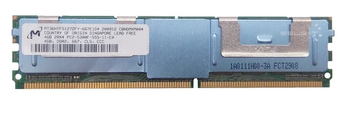 Memory RAM 1x 4GB Micron ECC FULLY BUFFERED DDR2 667MHz PC2-5300 FBDIMM | MT36HTF51272FY-667