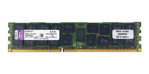 Memory RAM 1x 16GB Kingston ECC REGISTERED DDR3  1333MHz PC3-10600 RDIMM | KVR13R9D4/16I