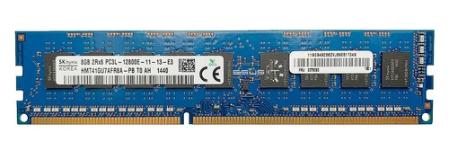 Memory RAM 1x 8GB Hynix ECC UNBUFFERED DDR3 2Rx8 1600MHz PC3-12800 UDIMM | HMT41GU7AFR8A-PB