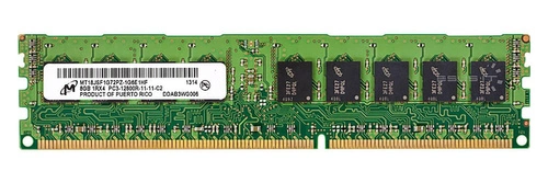 Memory RAM 1x 8GB Micron ECC REGISTERED DDR3 1600MHz PC3-12800 RDIMM | MT18JSF1G72PZ-1G6