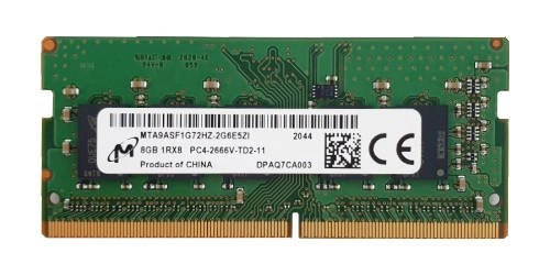Memory RAM 1x 8GB Micron SO-DIMM DDR4 2666MHZ PC4-21300 | MTA9ASF1G72HZ-2G6