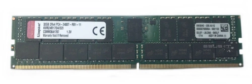 Memory RAM 1x 32GB Kingston ECC REGISTERED DDR4 2Rx4 2400MHz PC4-19200 RDIMM | KVR24R17D4/32I