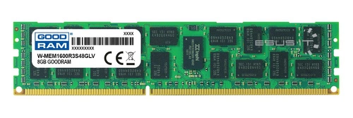 Memory RAM 1x 8GB GoodRAM ECC REGISTERED DDR3 1Rx4 1600MHz PC3-12800 RDIMM | W-MEM1600R3S48GLV