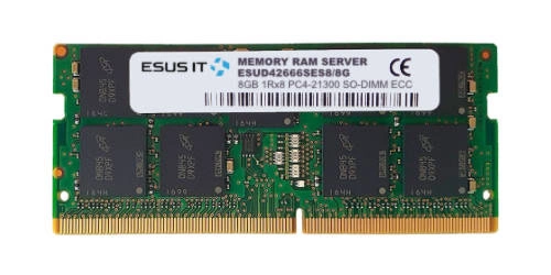 Memory RAM 1x 8GB ESUS IT SO-DIMM ECC DDR4 2666MHz PC4-21300 | ESUD42666SES8/8G