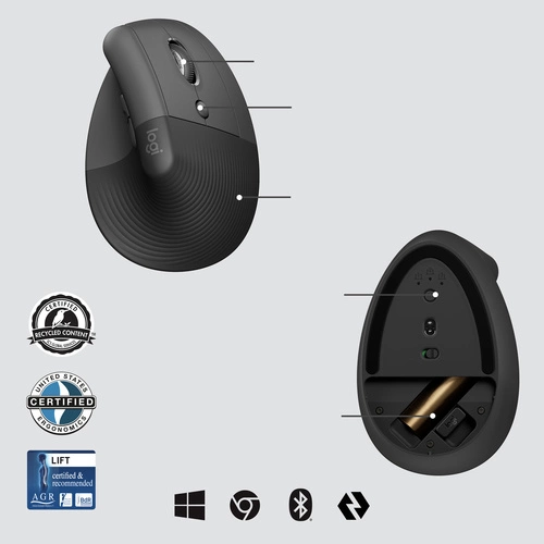 Wireless mouse Logitech Lift for Business 910-006494