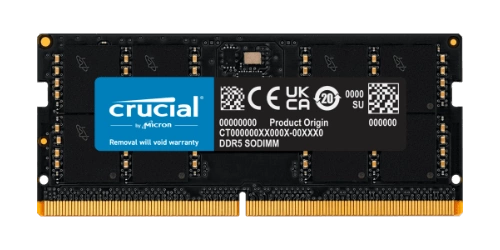Memory RAM 1x 32GB Crucial SO-DIMM DDR5 4800MHz PC5-38400 | CT32G48C40S5