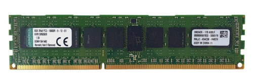 Memory RAM 1x 8GB Kingston ECC REGISTERED DDR3  1333MHz PC3-10600 RDIMM | KVR13R9D8/8