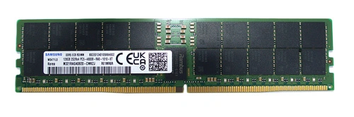 Memory RAM 1x 128GB Samsung ECC REGISTERED DDR5 4Rx4 4800MHz PC5-38400 RDIMM | M321RAGA0B20-CWK