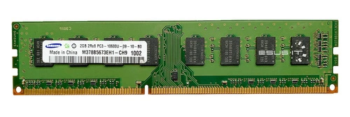 Memory RAM 1x 2GB Samsung NON-ECC UNBUFFERED DDR3 1333MHz PC3-10600 UDIMM | M378B5673EH1-CH9