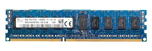 Memory RAM 1x 8GB Hynix ECC REGISTERED DDR3  1600MHz PC3-12800 RDIMM | HMT41GR7BFR4A-PB