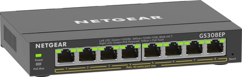 Switch Netgear GS308EP-100PES 8x 1Gb 62 W PoE+