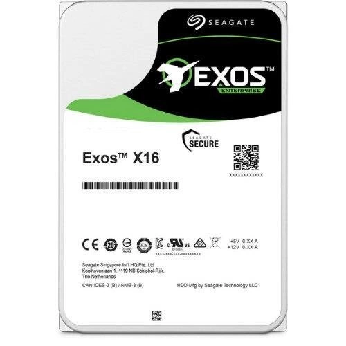 Hard Disk Drive Seagate Exos X16 3.5'' HDD 14TB 7200RPM SAS 12Gb/s 256MB | ST14000NM002G-RCF Recertified 2 year warranty