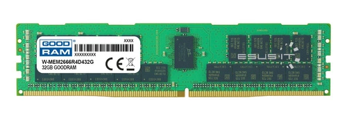Memory RAM 1x 32GB GoodRAM ECC REGISTERED DDR4 2Rx4 2666MHZ PC4-21300 RDIMM | W-MEM2666R4D432G