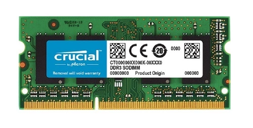 Memory RAM 1x 4GB Crucial SO-DIMM DDR3 1600MHz PC3-12800 | CT51264BF160BJ