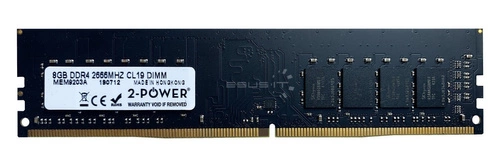 Memory RAM 1x 8GB 2-POWER NON-ECC UNBUFFERED DDR4 2666MHZ PC4-21300 UDIMM | MEM9203S