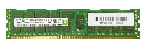 Memory RAM 1x 4GB Samsung ECC REGISTERED DDR3  1333MHz PC3-10600 RDIMM | M393B5170GB0-YH9