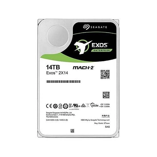 Hard Disk Drive Seagate Exos 2X14 3.5'' HDD 14TB 7200RPM SAS 12Gb/s 256MB | ST14000NM0001
