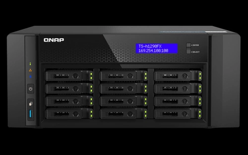 NAS server QNAP TS-h1290FX-7302P-128G 12x SSD SATA, U.2 NVMe 128GB  RAM