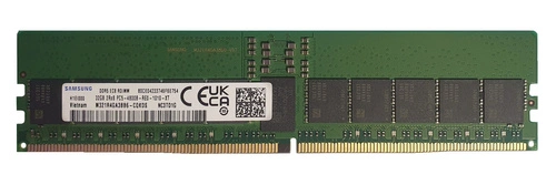 Memory RAM 1x 32 GB Samsung ECC REGISTERED DDR5 2Rx8 4800MHz PC5-38400 RDIMM | M321R4GA3BB6-CQK