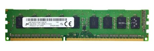 Memory RAM 1x 4GB Micron ECC UNBUFFERED DDR3 1600MHz PC3-12800 UDIMM | MT18JSF51272AZ-1G6