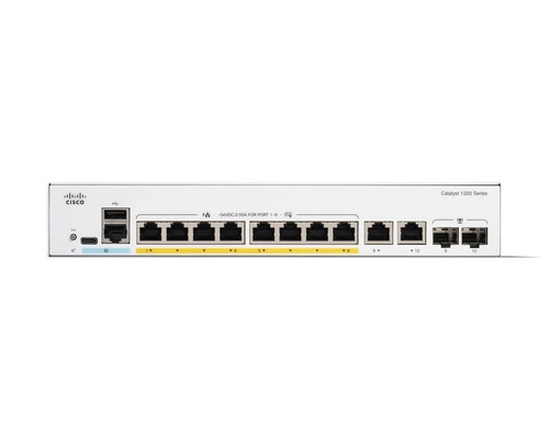 Switch Cisco Catalyst C1200-8P-E-2G 8x 1Gb 2x RJ-45/SFP 67 W PoE+