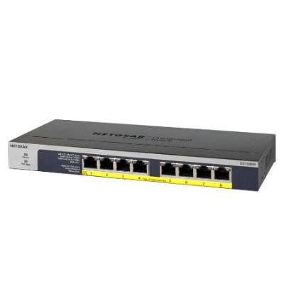 Switch Netgear GS108PP-100EUS 8x 10/100/1000 123 W PoE+
