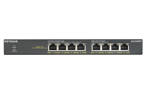 Switch Netgear GS308PP-100EUS 8x 1Gb 83 W PoE+