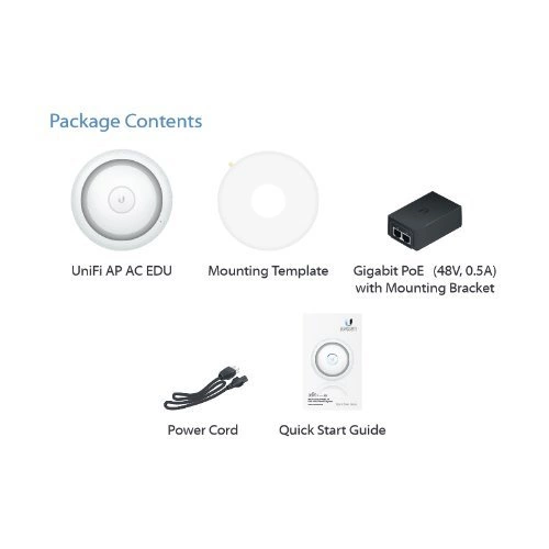 Access Point Ubiquiti UAP-AC-EDU 2,4 GHz | 5 GHz 1750 Mbps 802.3at PoE+ 802.11 a/b/g/n/ac
