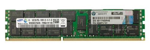 Memory RAM 1x 16GB Samsung ECC REGISTERED DDR3 2Rx4 1333MHz PC3-10600 RDIMM | M393B2G70AH0-YH9