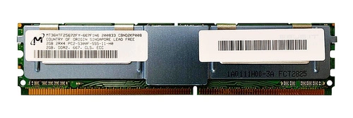 Memory RAM 1x 2GB Micron ECC FULLY BUFFERED DDR2 667MHz PC2-5300 FBDIMM | MT36HTF25672FY-667F1N6