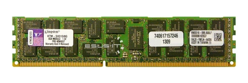 Memory RAM 1x 8GB Kingston ECC REGISTERED DDR3 4Rx8 1066MHz PC3-8500 RDIMM | KTD-PE310Q8/8G