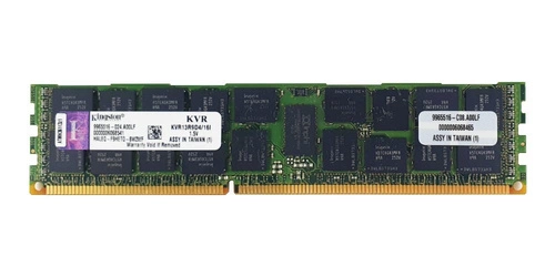 Memory RAM 1x 16GB Kingston ECC REGISTERED DDR3  1333MHz PC3-10600 RDIMM | KVR13R9D4/16I