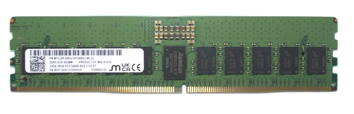 Memory RAM 1x 32 GB Micron ECC REGISTERED DDR5 2Rx8 5600MHz PC5-44800 RDIMM | MTC20F2085S1RC56BD2