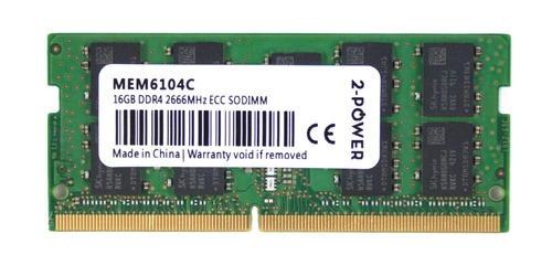 Memory RAM 1x 16GB 2-POWER SO-DIMM ECC DDR4 2666MHZ PC4-21300 | MEM6104C